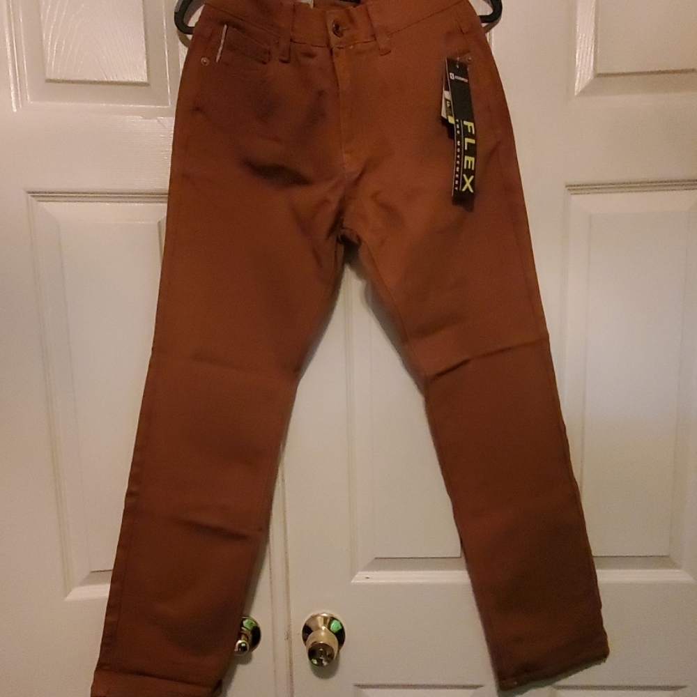 Caramel slim straight flex men's jeans